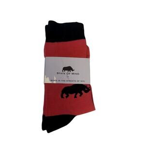 State of Mind RHINO Pink & Black Crew Socks NEW